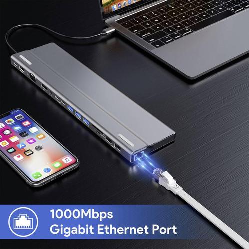 Renkforce RF-5592404 15-in-1 USB-C USB-C dockingstation, Computers en Software, Dockingstations, Nieuw, Laptop, Ophalen of Verzenden