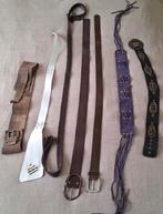 Vintage dames riemen leer en suède, Heupriem, Ophalen of Verzenden, Gedragen, Overige kleuren