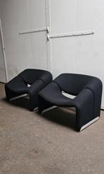2 Artifort Groovy Pierre Paulin Stoelen - Jaren 80, Gebruikt, Twee, Zwart, Design