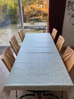 6x HVS leren stoelen - model Quatro, Huis en Inrichting, Ophalen, Gebruikt, Overige kleuren, Vijf, Zes of meer stoelen