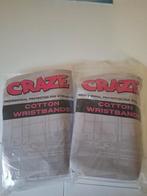 Witte polsbandjes - 2 paar - Turnen, Ophalen of Verzenden, Nieuw, Armen, Overige typen