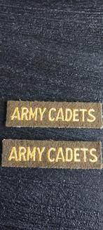 Canadian Army shoulder titles 2 maal Army Cadets, Embleem of Badge, Amerika, Ophalen of Verzenden, Landmacht