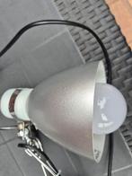 Zilvergrijze klemspot, Huis en Inrichting, Ophalen of Verzenden, Gebruikt, Metaal of Aluminium, Plafondspot of Wandspot