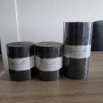 3 kaarsen zwart glimmend, Overige materialen, Zwart, Nieuw, Ophalen of Verzenden
