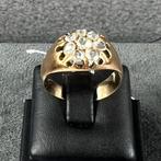 Gouden Ring | 14k* | 5,45g |briljant entourage |18,5| 330168, Sieraden, Tassen en Uiterlijk, 18 tot 19, Gebruikt, Ophalen of Verzenden