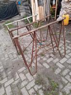 Schragen 3  x 85 hoog en 6 planken 15 cm br  3 cm dik 305 l, Doe-het-zelf en Verbouw, Steigers, Ophalen, Gebruikt, Gevelsteiger