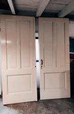Hardhouten deuren (ensuite) 2 stuks, Doe-het-zelf en Verbouw, Deuren en Horren, Ophalen, Binnendeur, 200 tot 215 cm
