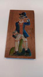Oude speculaasplank met ingekleurd mannetje., Ophalen of Verzenden