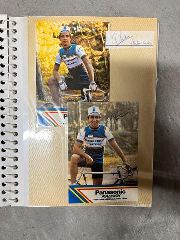 Fotokaarten (16 stuks) Panasonic Raleigh Wielerploeg 1984 beschikbaar voor biedingen