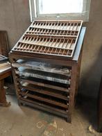 Vintage Industriële letterkast letterbak kast open, Ophalen