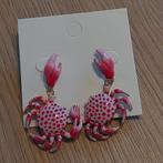 Grappige metalen krabben oorbellen nieuw, Sieraden, Tassen en Uiterlijk, Kindersieraden, Ophalen, Nieuw, Rood, Oorbellen