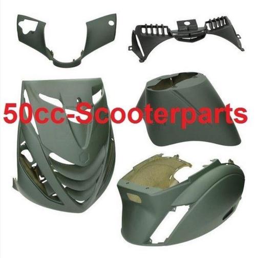 Kappen Set Piaggio Zip2000 Sp Mat Groen Leger 5-Delig 38442, Motoren, Tuning en Styling, Ophalen of Verzenden