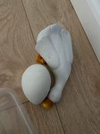 Stenen eend met ei - Tuindecoratie, Ophalen, Gebruikt, Steen, Dierenbeeld