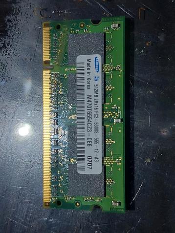 Samsung 512MB DDR2 Laptop Geheugen - M470T6554CZ3-CE6 beschikbaar voor biedingen