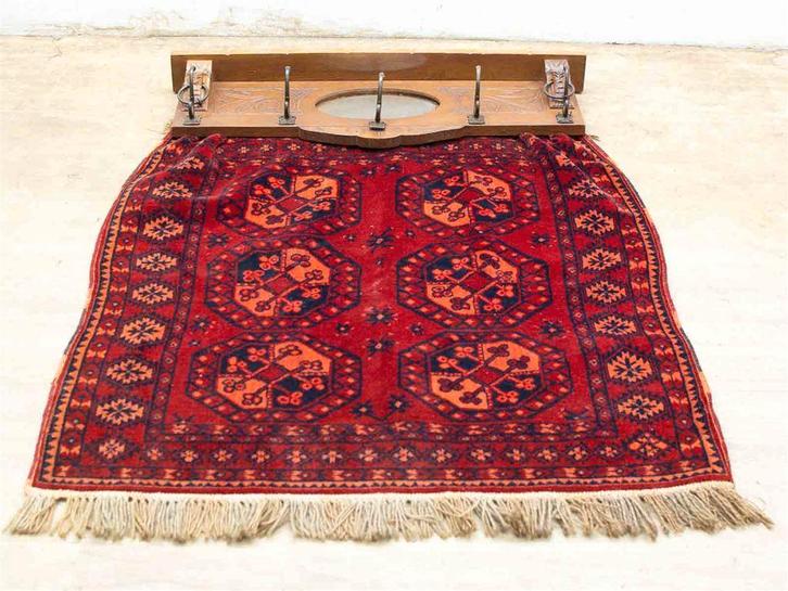 houten kapstok met kleed 28063, Huis en Inrichting, Woonaccessoires | Kapstokken, Gebruikt, Wandkapstok, Minder dan 100 cm, Hout