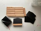 Mini krijtborden met houten voet, Ophalen of Verzenden, Nieuw