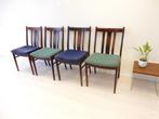 Vintage Stoel Eetkamerstoel Jaren 60 Design Palissander, Huis en Inrichting, Stoelen, Hout, Gebruikt, Blauw, .