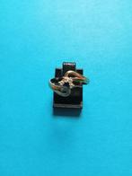 Mooi Klein Fijn 18 Kt Gouden Ring met Saffiertje - 16 3/4, Verzenden, Goud, Ring, Met edelsteen