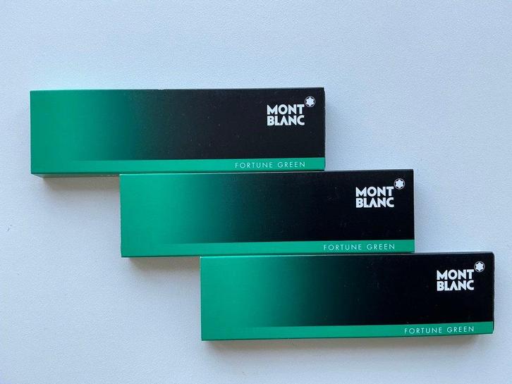 6  Montblanc Rollerball Vullingen Classic Fortune Green, Verzamelen, Pennenverzamelingen, Nieuw, Overige typen, Mont Blanc, Ophalen of Verzenden