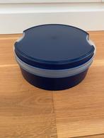 Tupperware ronde koektrommel blauw, Ophalen of Verzenden, Gebruikt, Blauw