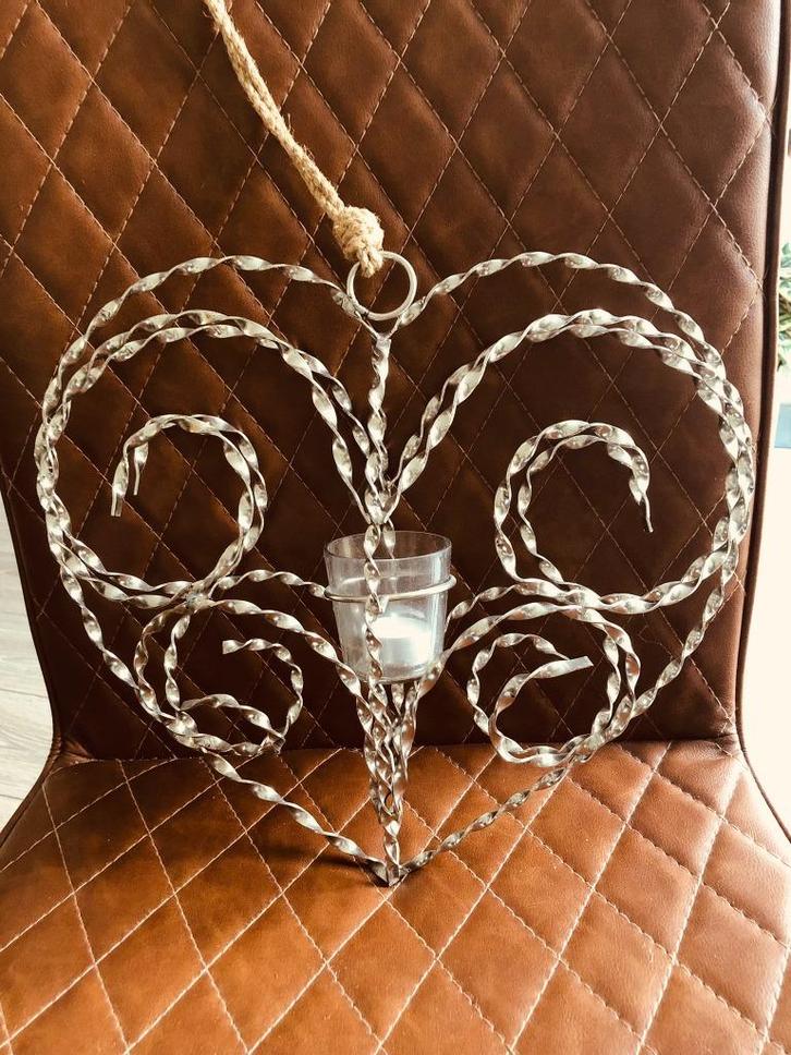 Waxinelichthouder / kandelaar HART, Huis en Inrichting, Woonaccessoires | Kandelaars en Kaarsen, Gebruikt, Kandelaar, 25 tot 50 cm