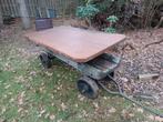 Antiek Stijfselkar Onderstel met Douglas Tafelblad, Ophalen of Verzenden, Rechthoekig, Hout