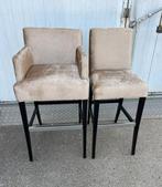 1 stuks nieuwe luxe horeca barkrukken champagne velvet stof, Huis en Inrichting, Barkrukken, Ophalen, Met voetsteun, 60 tot 90 cm