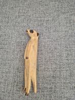 Houten Meerkat Beeldje, Ophalen of Verzenden, Gebruikt, Hout, Dierenbeeld