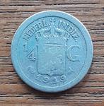 1/4 Gulden Nederlands Indië uit 1919, Ophalen of Verzenden, Zuidoost-Azië, Losse munt