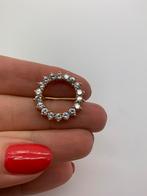 T800 Prachtige zilveren broche goudkleur heldere stenen, Minder dan 4 cm, Ophalen of Verzenden, X, Goud