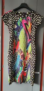 Lizzy & Coco Jurk met Korte Mouwen en Patroon Cilia Maat S, Kleding | Dames, Jurken, Ophalen of Verzenden, Maat 38/40 (M), Zwart