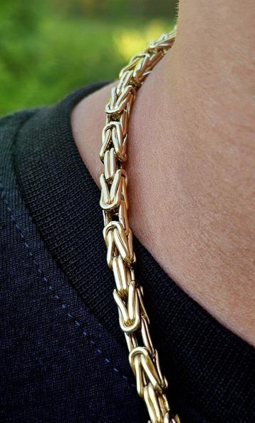 Prachtige gouden Koningsketting 14k 585 4.8mm 65cm lang beschikbaar voor biedingen