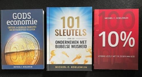 3 boeken van Michiel Koelewijn w.o. Gods economie en 10%, Boeken, Godsdienst en Theologie, Zo goed als nieuw, Ophalen of Verzenden