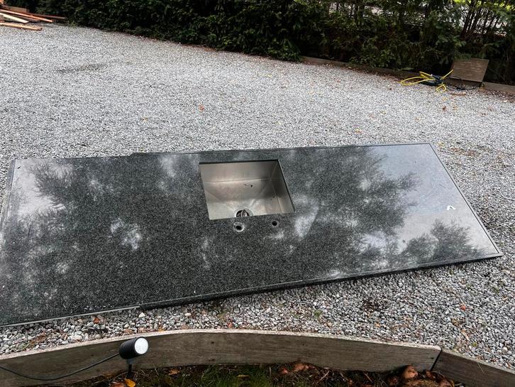Granieten Aanrechtblad - Diverse Afmetingen, Huis en Inrichting, Keuken | Keukenelementen, Gebruikt, Minder dan 100 cm, 200 cm of meer