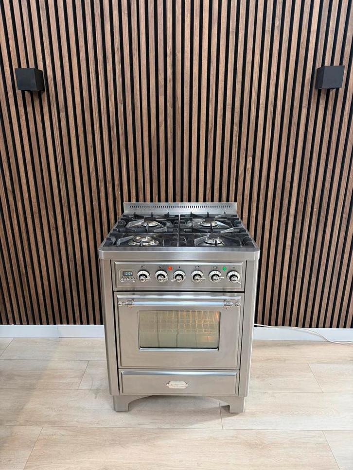 Luxe Boretti Majestic Fornuis 70 cm (Gratis bezorgen, Witgoed en Apparatuur, Fornuizen, Zo goed als nieuw, Vrijstaand, Gas, 5 kookzones of meer