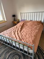 Gratis Bed 160x210 + Elektrische Lattenbodem & Nachtkastjes, Huis en Inrichting, 210 cm, Tweepersoons, Ophalen of Verzenden, Metaal