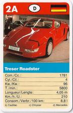 Kw2237 autokaartje 2a - treser roadster, Ophalen of Verzenden, Zo goed als nieuw, Auto's