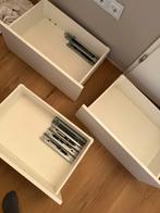3 IKEA Besta lades hoogglans wit + ladegeleiders, Huis en Inrichting, Ophalen, Gebruikt, Minder dan 150 cm, Minder dan 100 cm
