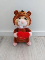 Knuffel hamster AH Albert Heijn love you beer valentijn L291, Ophalen of Verzenden, Zo goed als nieuw, Beer