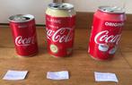 3 blikjes Coca-Cola Frankrijk,  Deens/ Made Duitsland, NL/Be, Verzamelen, Gebruikt, Ophalen of Verzenden