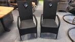 2 stuks Milos tuinstoelen Zwart Stapelbaar, Ophalen, Nieuw, Kunststof, Stapelbaar