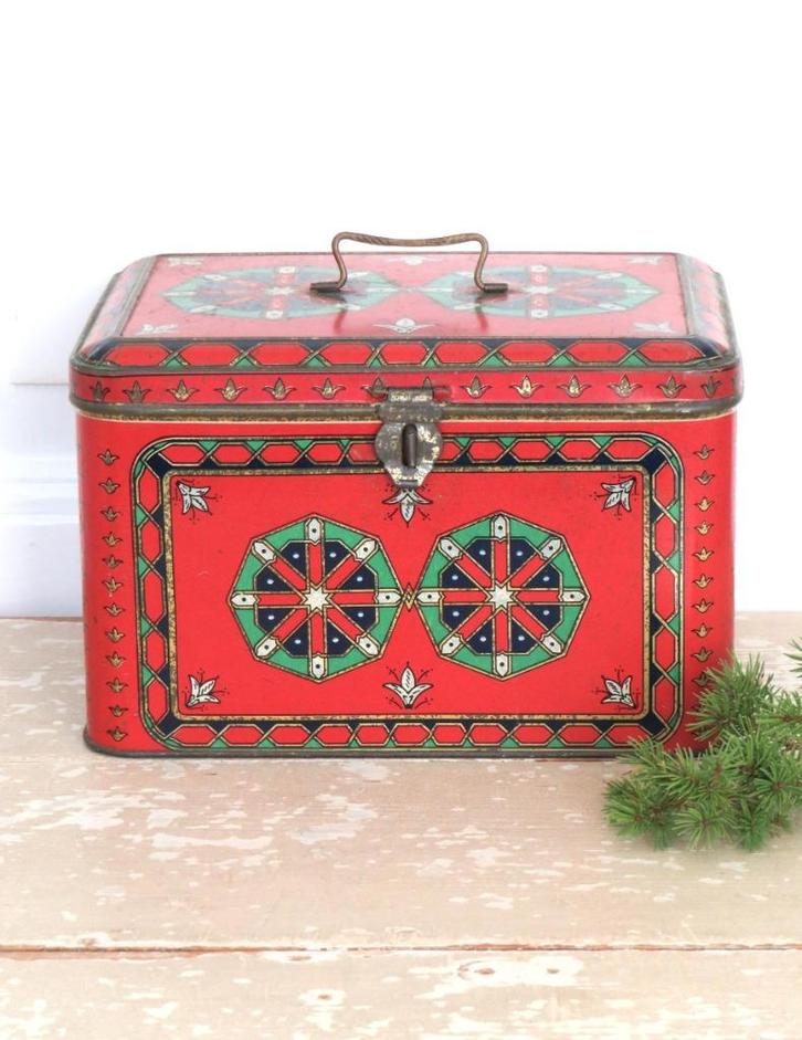 Antiek Art-Deco blik, Antiek en Kunst, Curiosa en Brocante, Ophalen of Verzenden