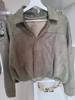 Suede Army Jacket - Maat S (of M oversized), Ophalen of Verzenden, Nieuw, Maat 36 (S), Groen