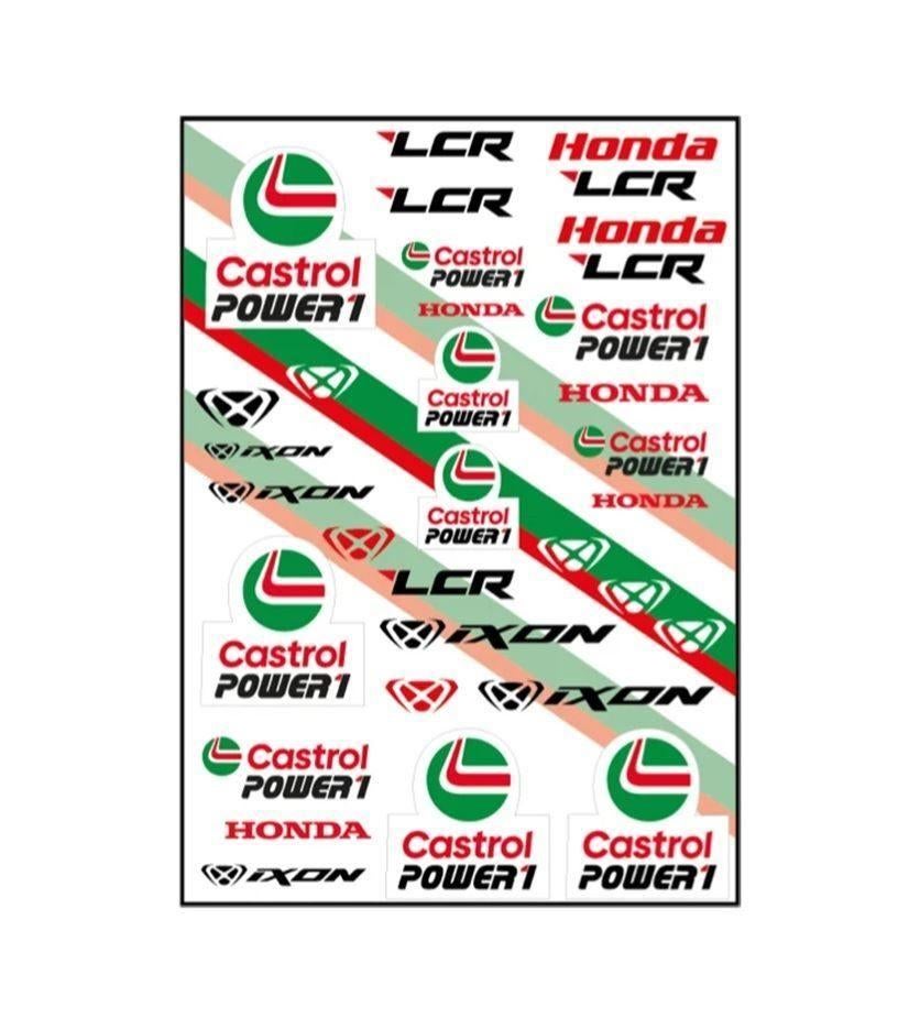 LCR Honda Castrol large stickerset 31 x 21 cm., Ophalen of Verzenden, Gruppo pritelli srl, Info@gruppopritelli.it, 47841 cattolica