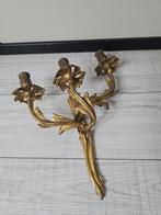 4 Antieke Rococo Kandelaars uit Italië, Ophalen of Verzenden, Koper of Brons