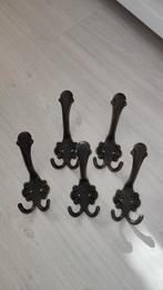 Vintage kapstok haken 5 stuks, Gebruikt, Wandhaken, Ophalen of Verzenden, Minder dan 100 cm