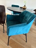 Velvet eetkamerstoelen, Ophalen, Bruin, Stof, Zo goed als nieuw