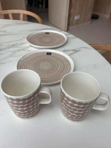 4x MariMekko - Oiva Siirtolapuutarha Servies - Taupe beschikbaar voor biedingen