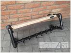 Kapstok luxe ZWARTE steigerbuis / steigerhout nieuw model!, Wandkapstok, Nieuw, Ophalen of Verzenden, Hoeves 3