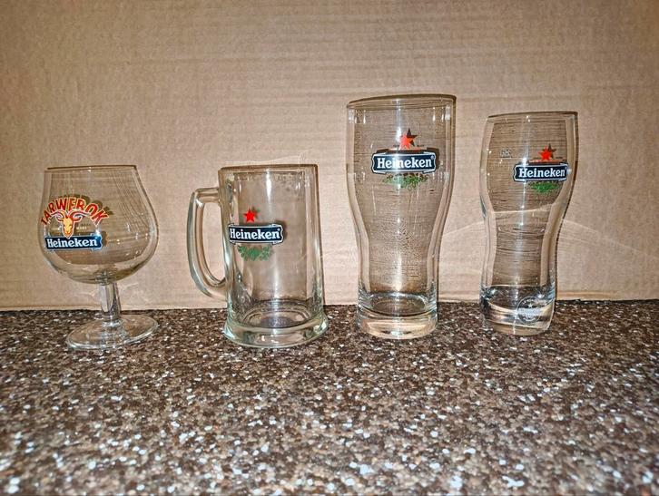 Heineken bierglazen diverse, Verzamelen, Biermerken, Gebruikt, Glas of Glazen, Heineken, Ophalen of Verzenden